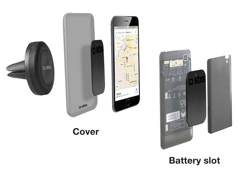 SBS TESUPPUNIVAIRMAG - Supporto auto per telefono a calamita