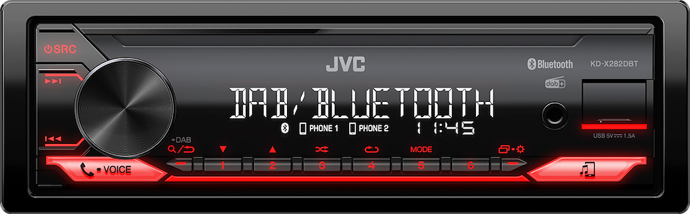 JVC KDX282DBT - DAB+ Bluetooth Multimedia Receiver KD-X282DBT