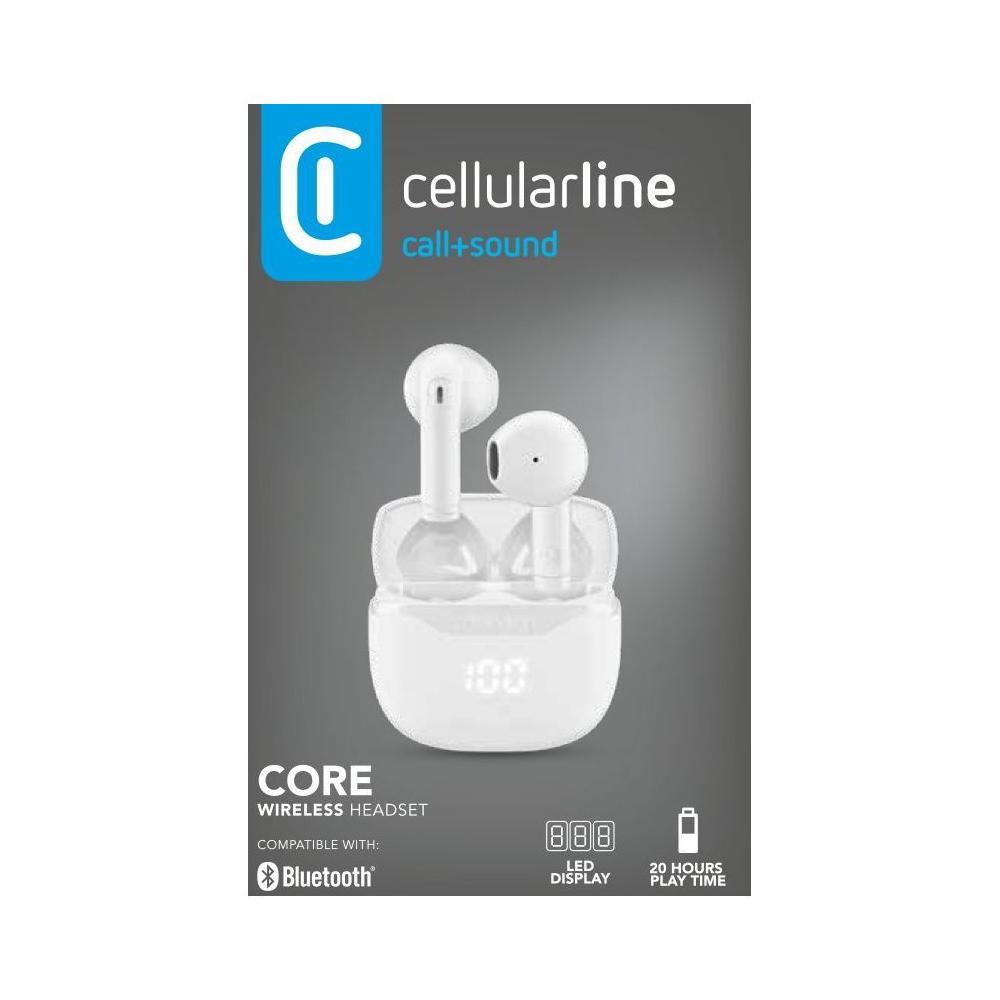 CELLULAR LINE BTCORETWSW - Auricolari Bluetooth In-Ear Bianco