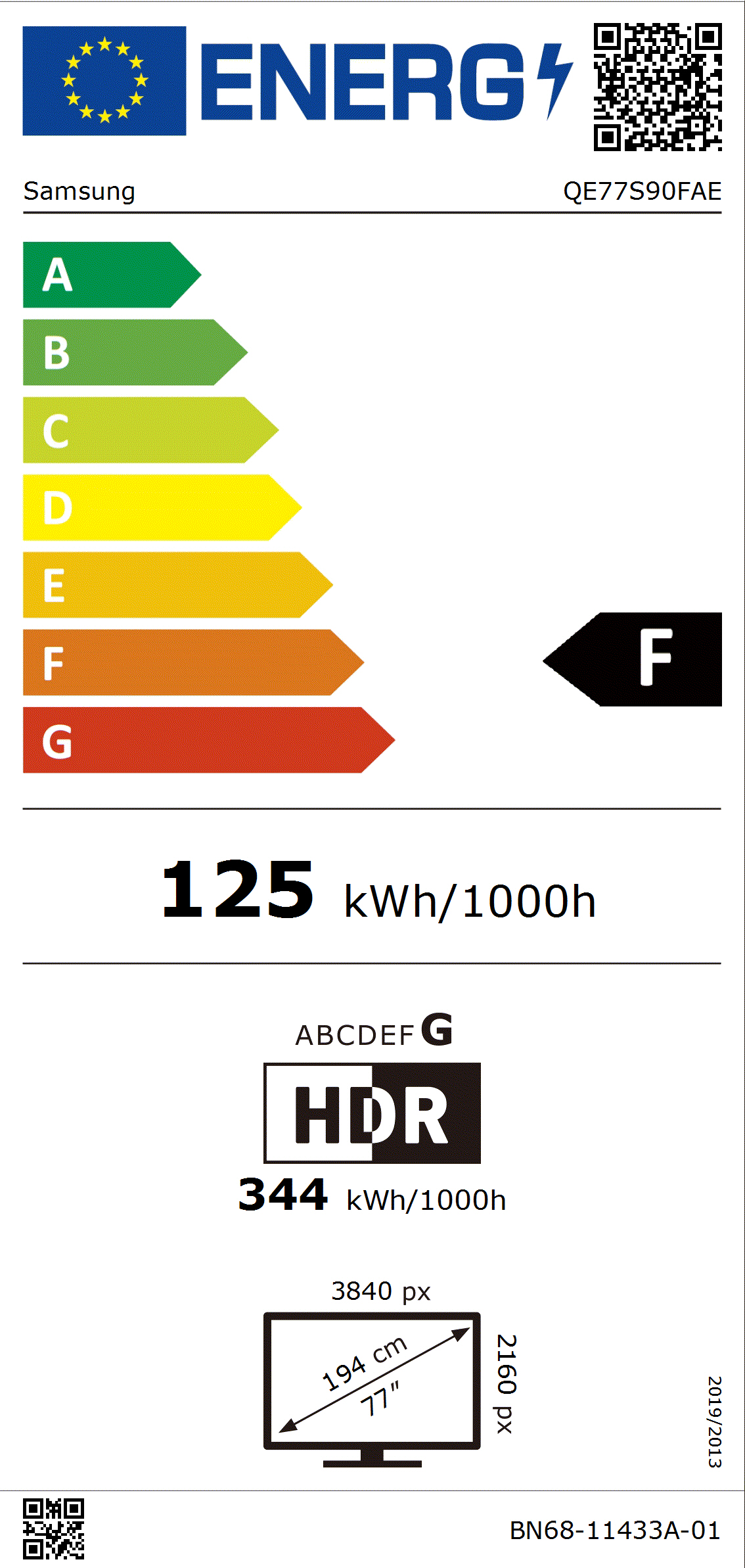 SAMSUNG QE77S90FAEXZT - Fernseher OLED 77" UHD 4K