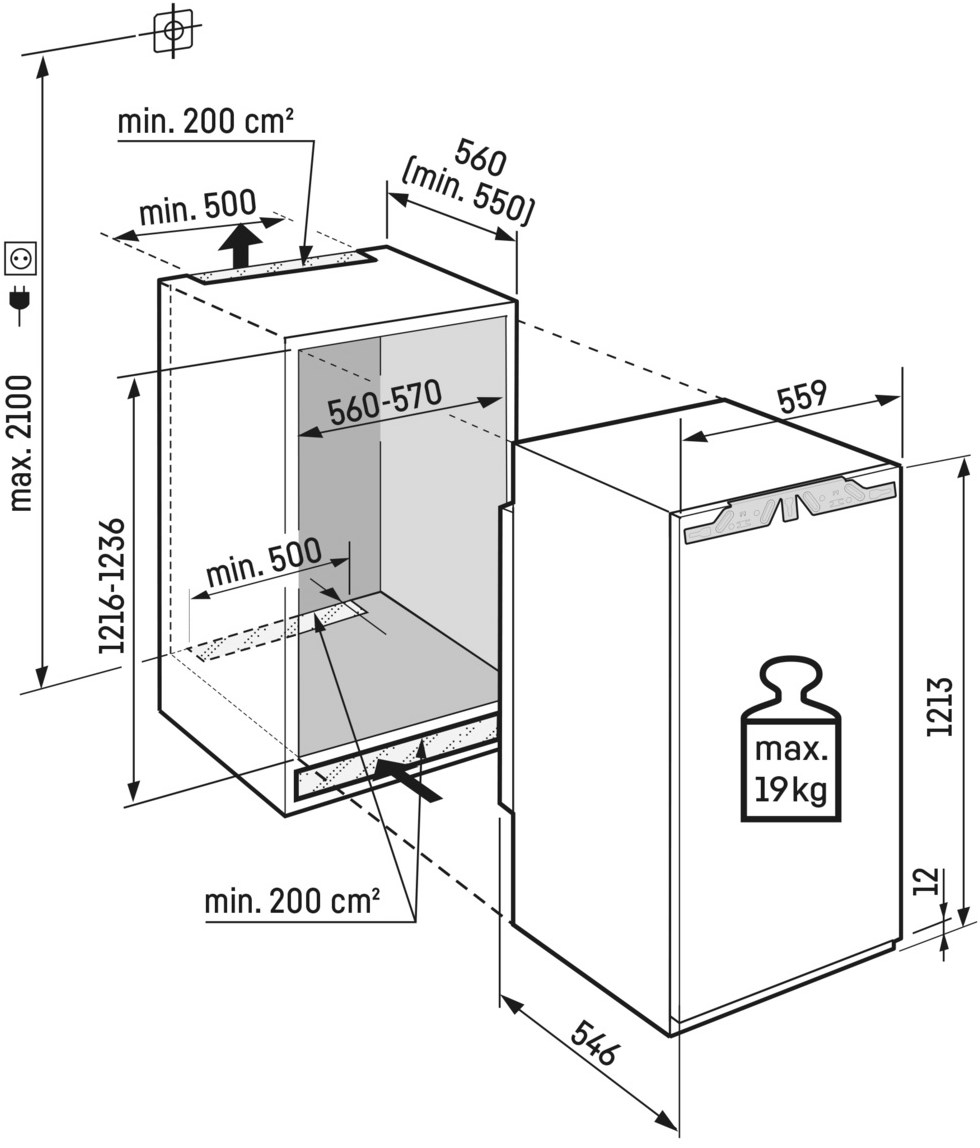 LIEBHERR IRD4101 - Liebherr IRd 4101 Pure Einbaukühlschrank