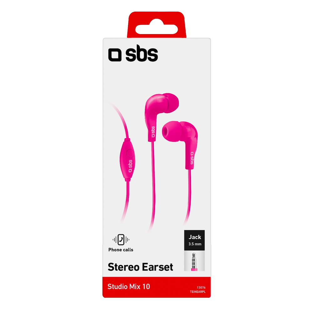 SBS TEINEARPL - Auricolare In-Ear Rosa
