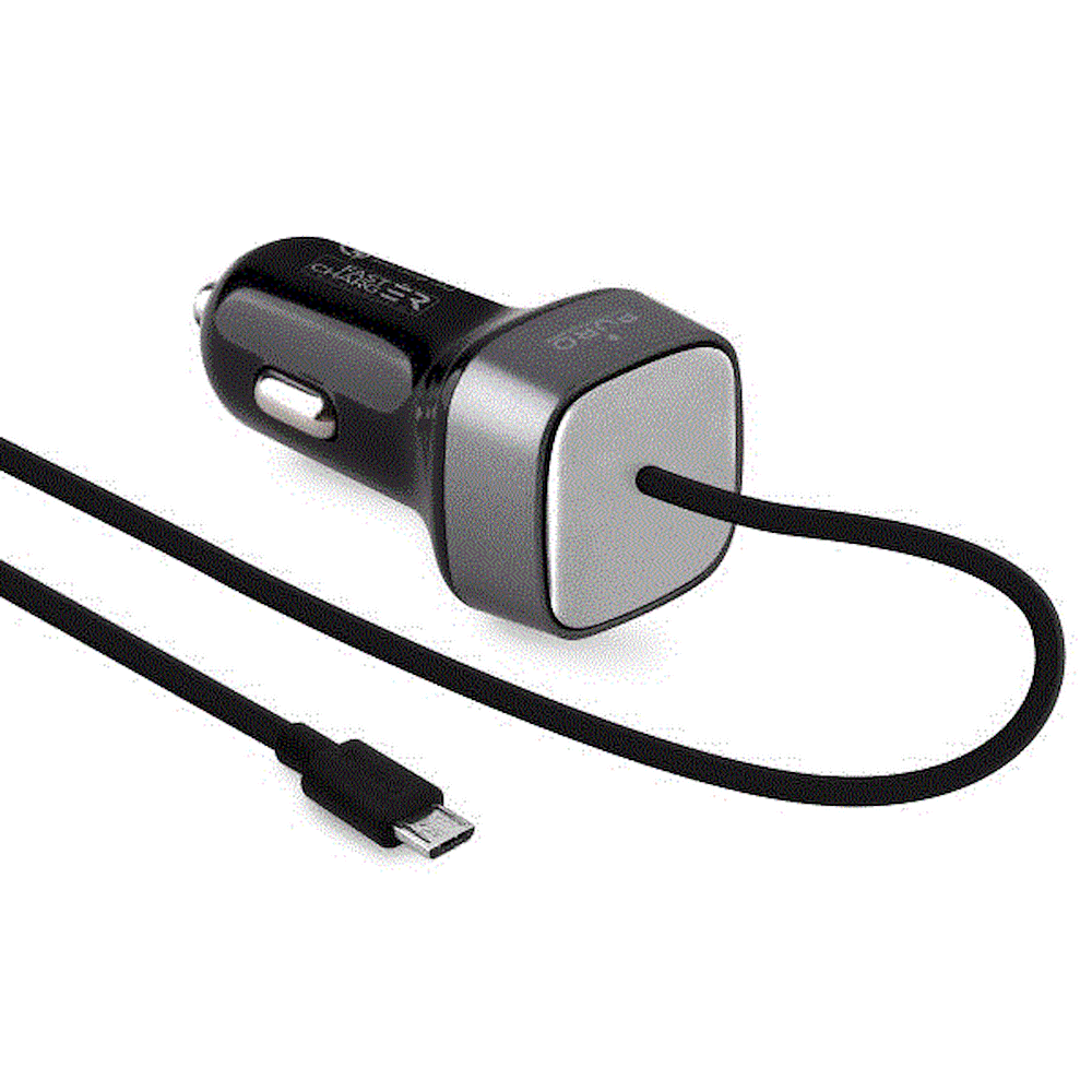 PURO FCMCHMICROQC30CBLK - Auto-Ladegerät Micro USB von