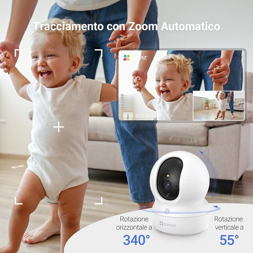 EZVIZ 303103133 - Telecamera WiFi 2K 360°