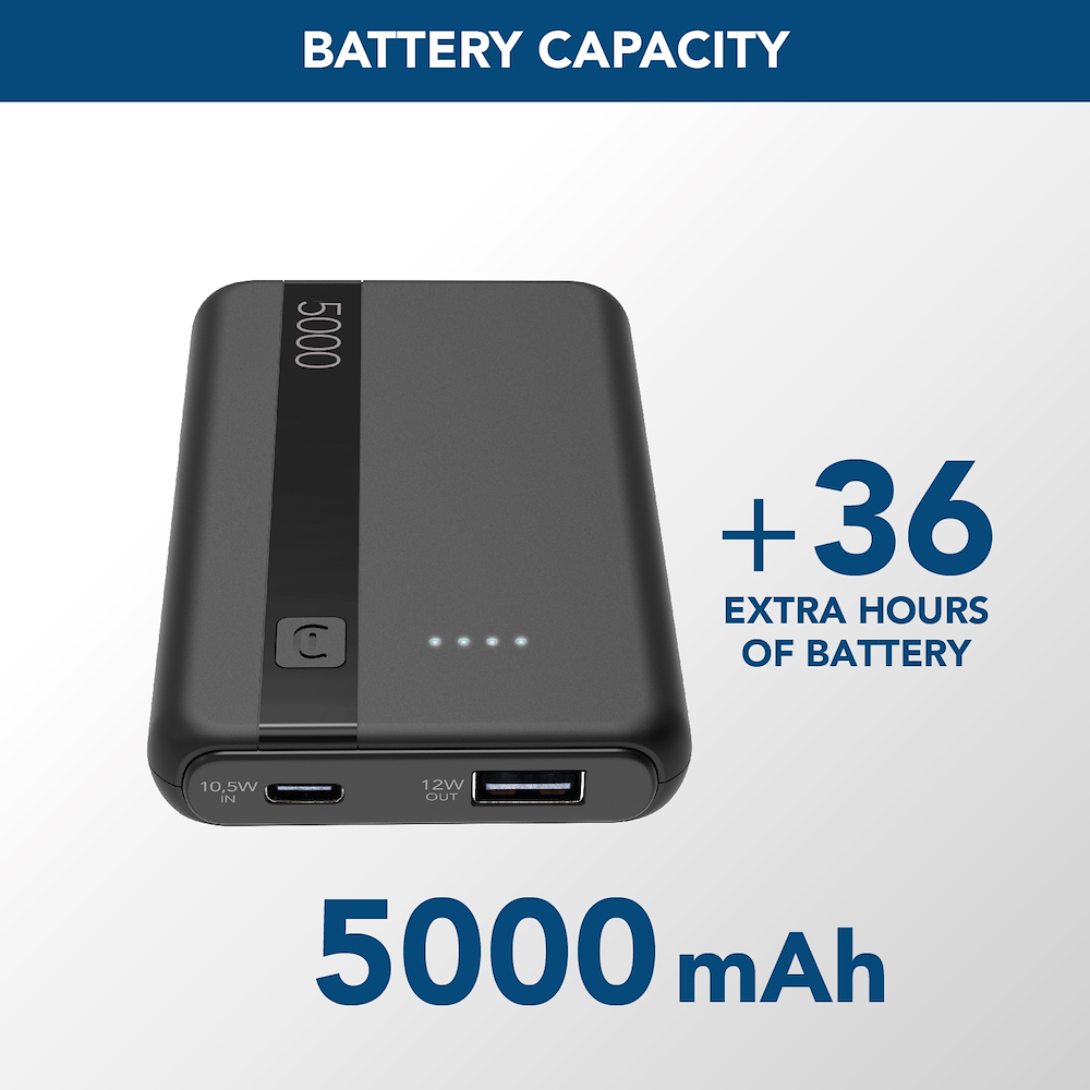 CELLULAR LINE PBENTRY5000K - Power Bank 5000mAh USB-C