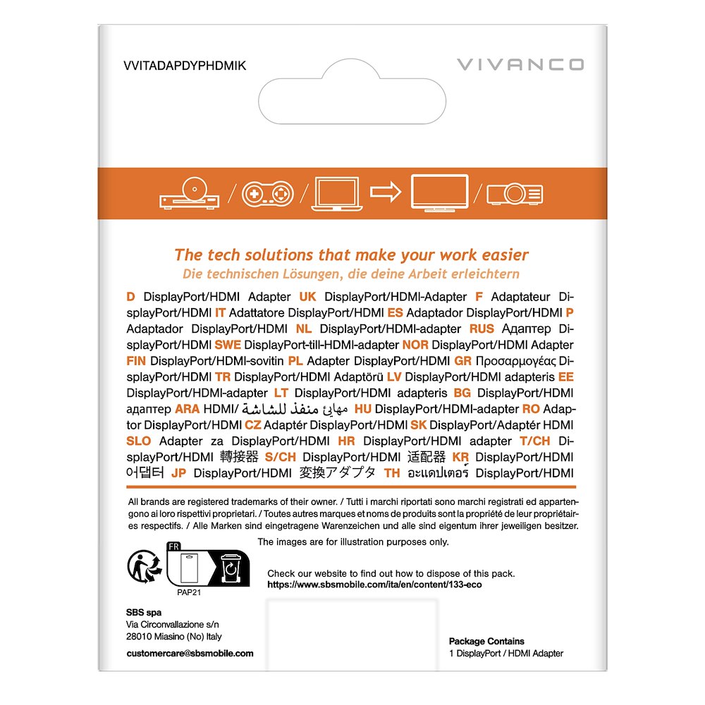VIVANCO VVITADAPDYPHDMIK - HDMI Adapter Schwarz