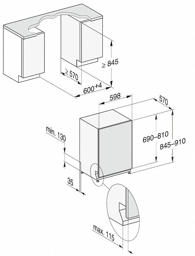 MIELE MOBILIERI G7265SCVIXXL - Miele Vollintegrierbarer Geschirrspüler G 7265 SCVi XXL