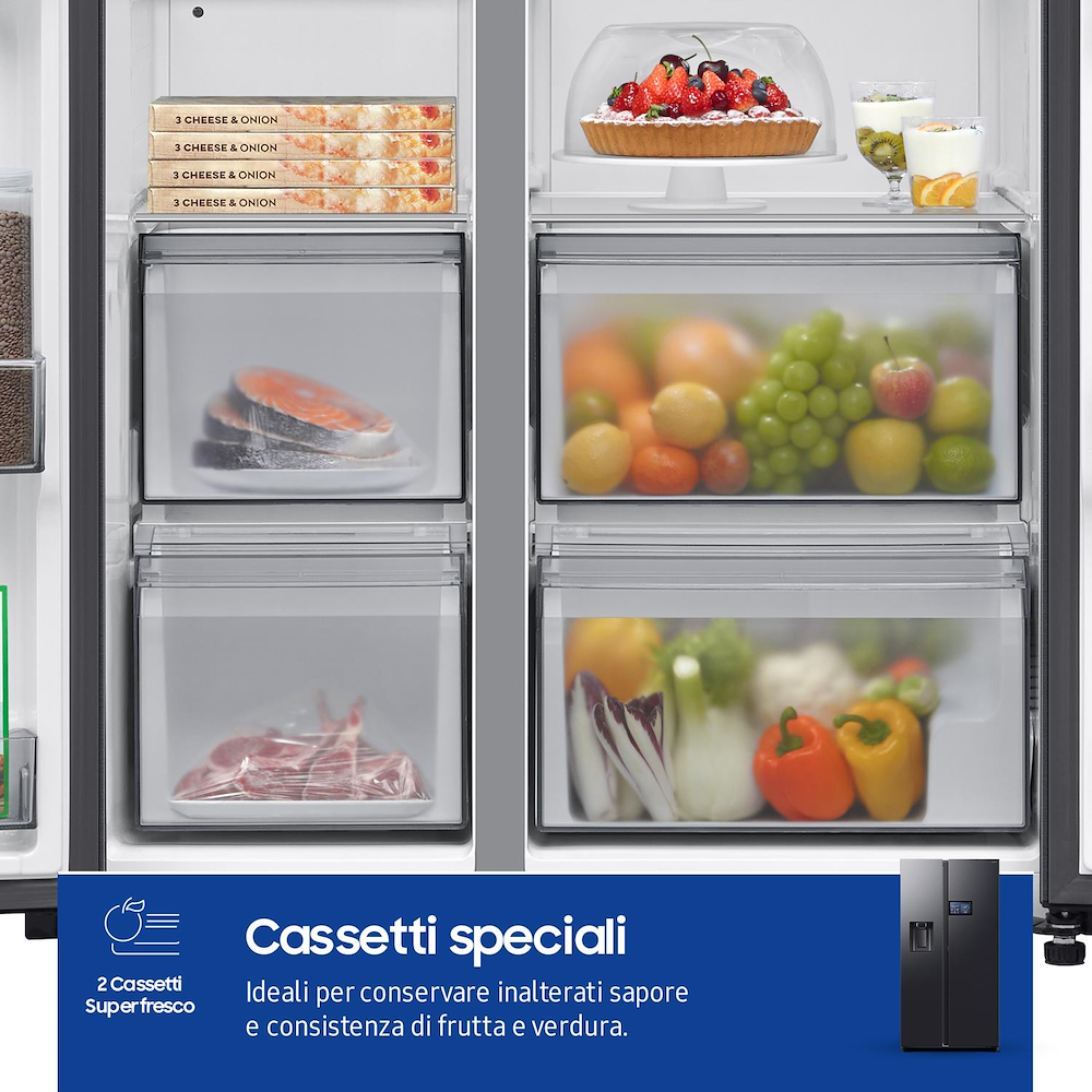 SAMSUNG RS90F64EDFEF - Samsung Side by Side Kühlschrank AI