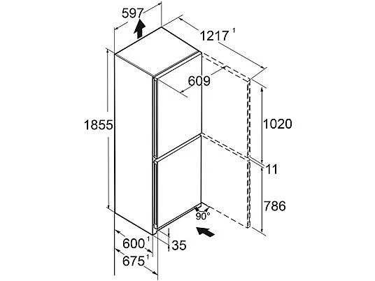 Liebherr CNC5203 - Frigorifero combinato NoFrost Pure