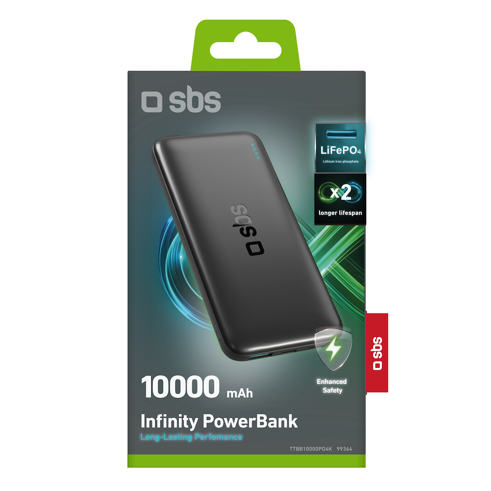 SBS TTBB10000PO4K - Power Bank 10000mAh