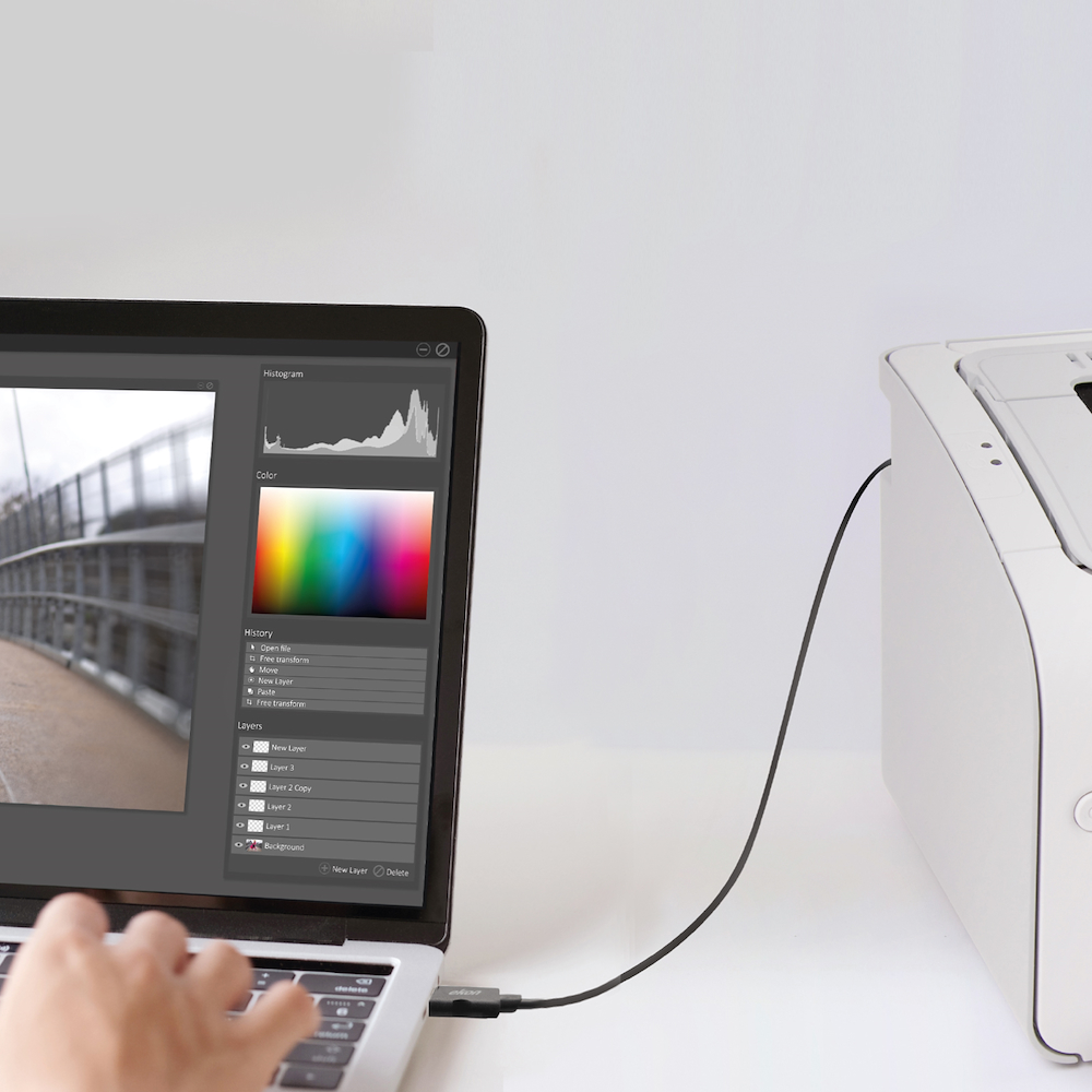 EKON ECITUSB18ABMMK - 1.8m USB A auf B Kabel