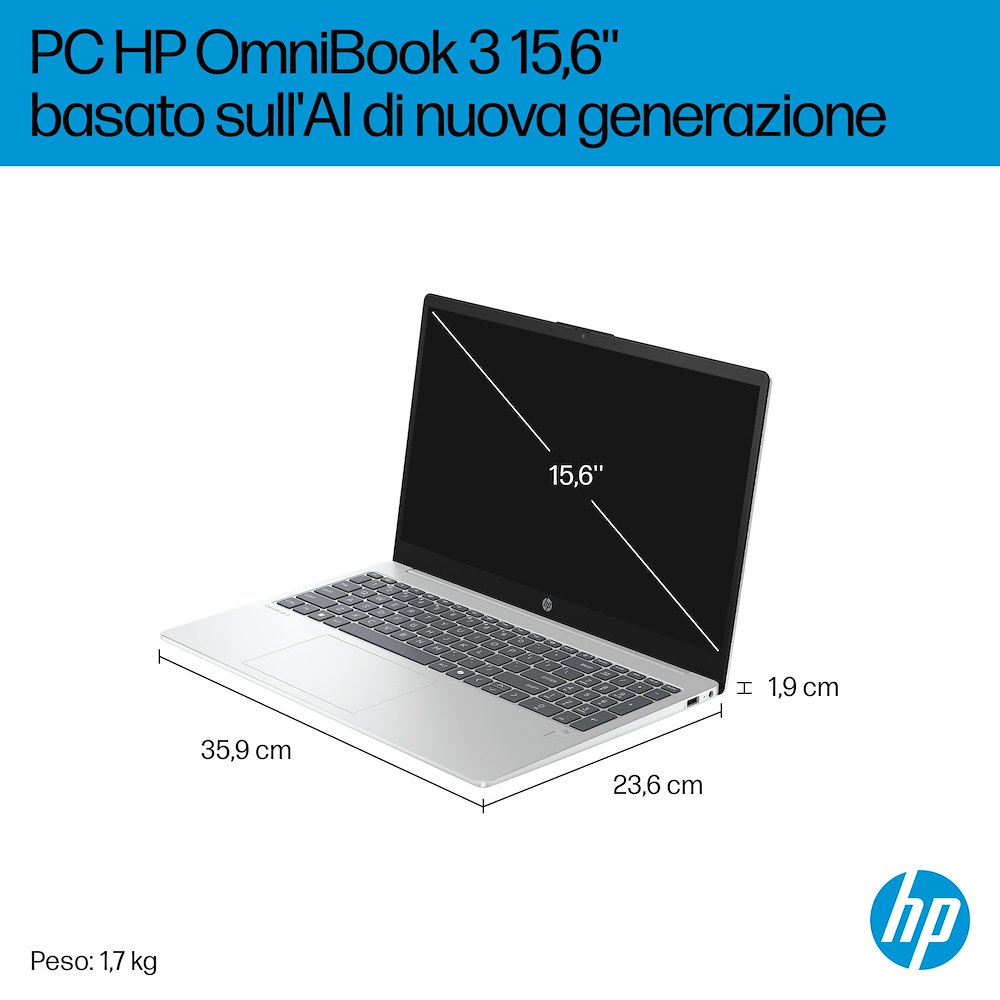 HP OMNIBOOK3NGAI15FN0012NL - 15,6" AI Notebook