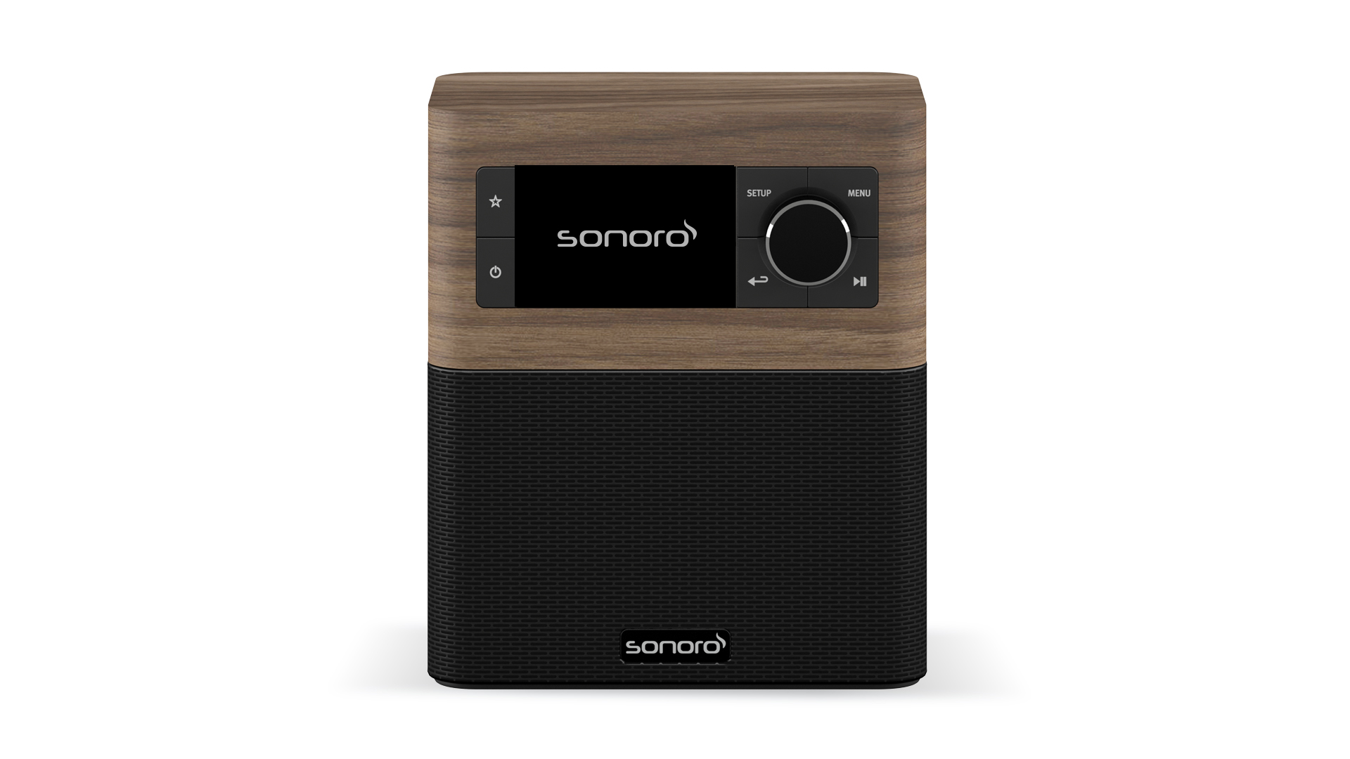 SONORO STREAMWB - Sonoro STREAM Internetradio Walnuss/Schwarz