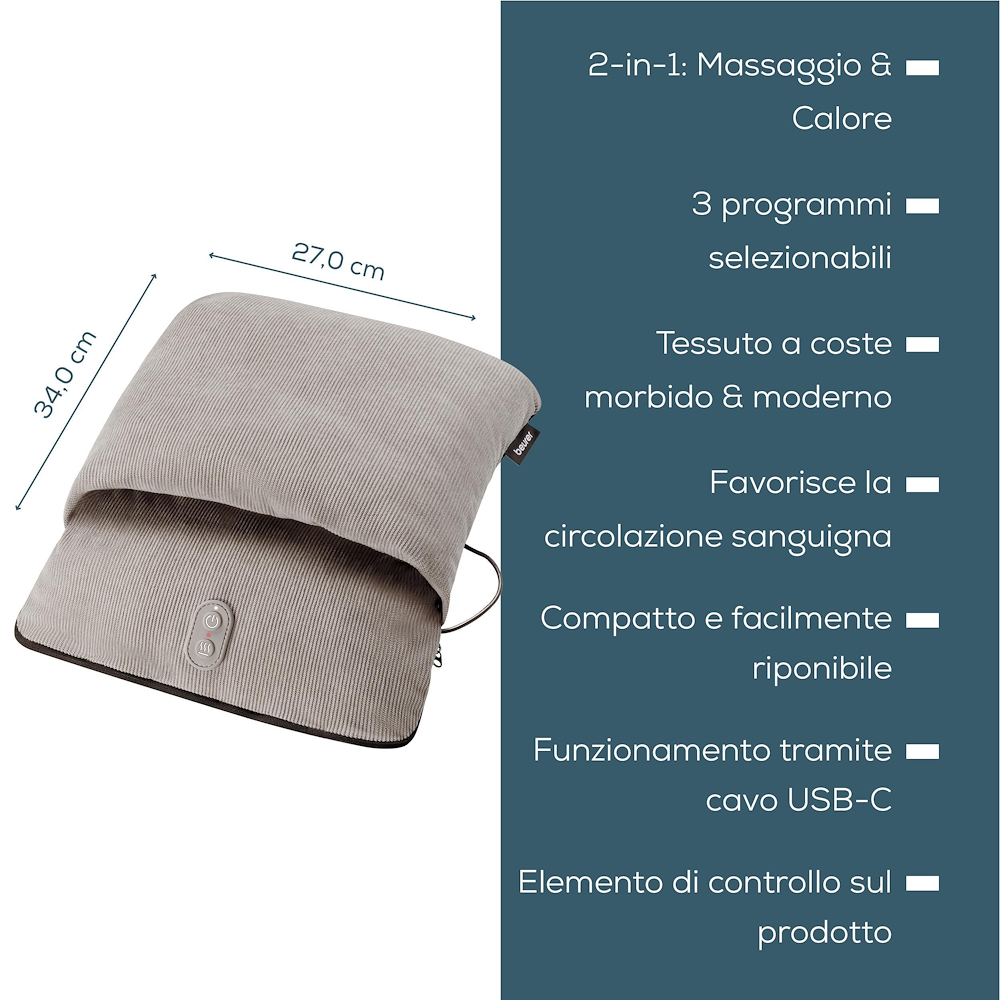 BEURER FM28 - Scaldapiedi 2in1