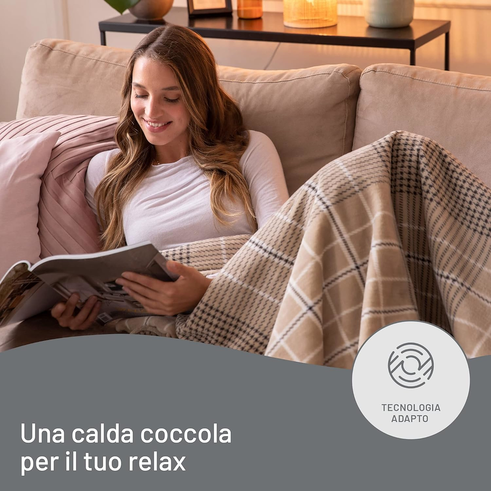 IMETEC 16936 - Plaid Riscaldabile 180x140 cm con 6 temperature