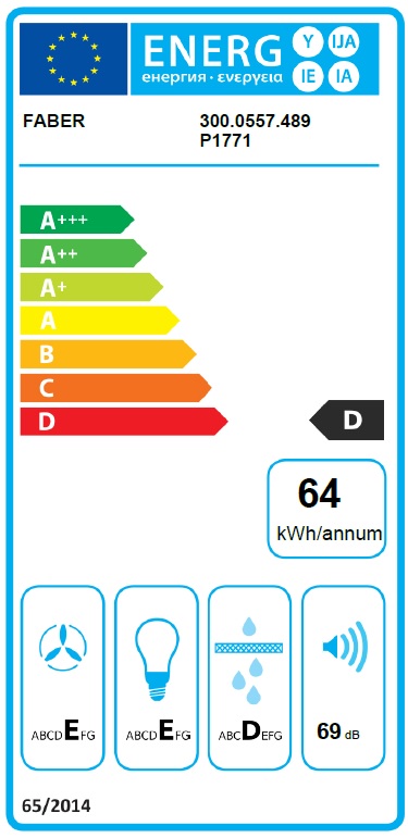 FABER 3000557489 - Integrierte Haube 60cm