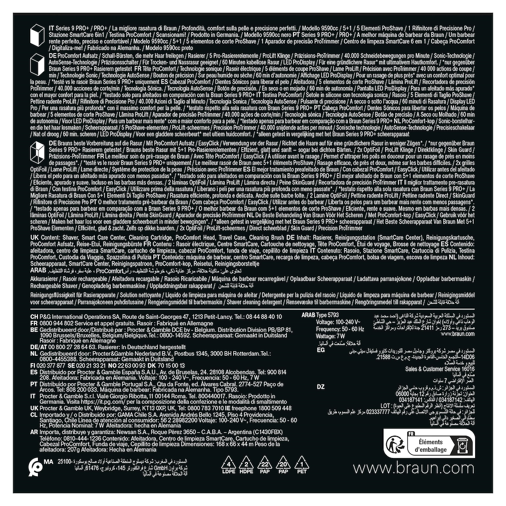 BRAUN 9590CC - Braun Series 9 PRO+ Elektrorasierer