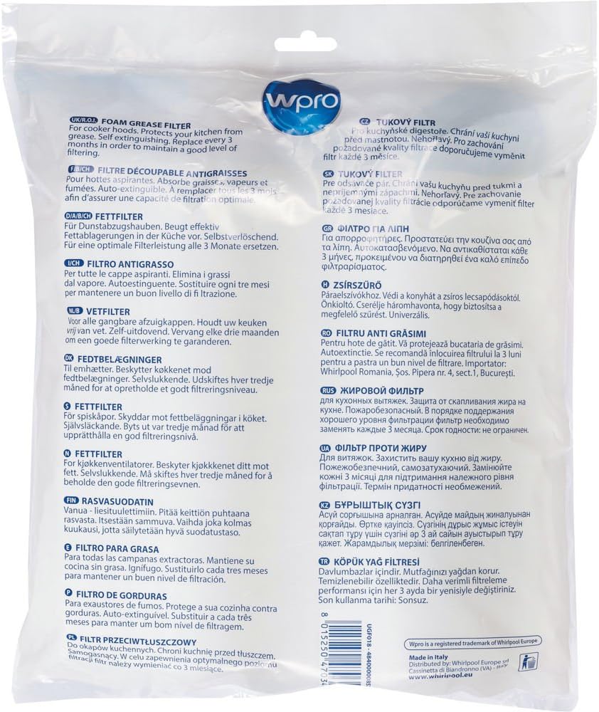 WPRO UGF018 - Universal Fettfiltermatte
