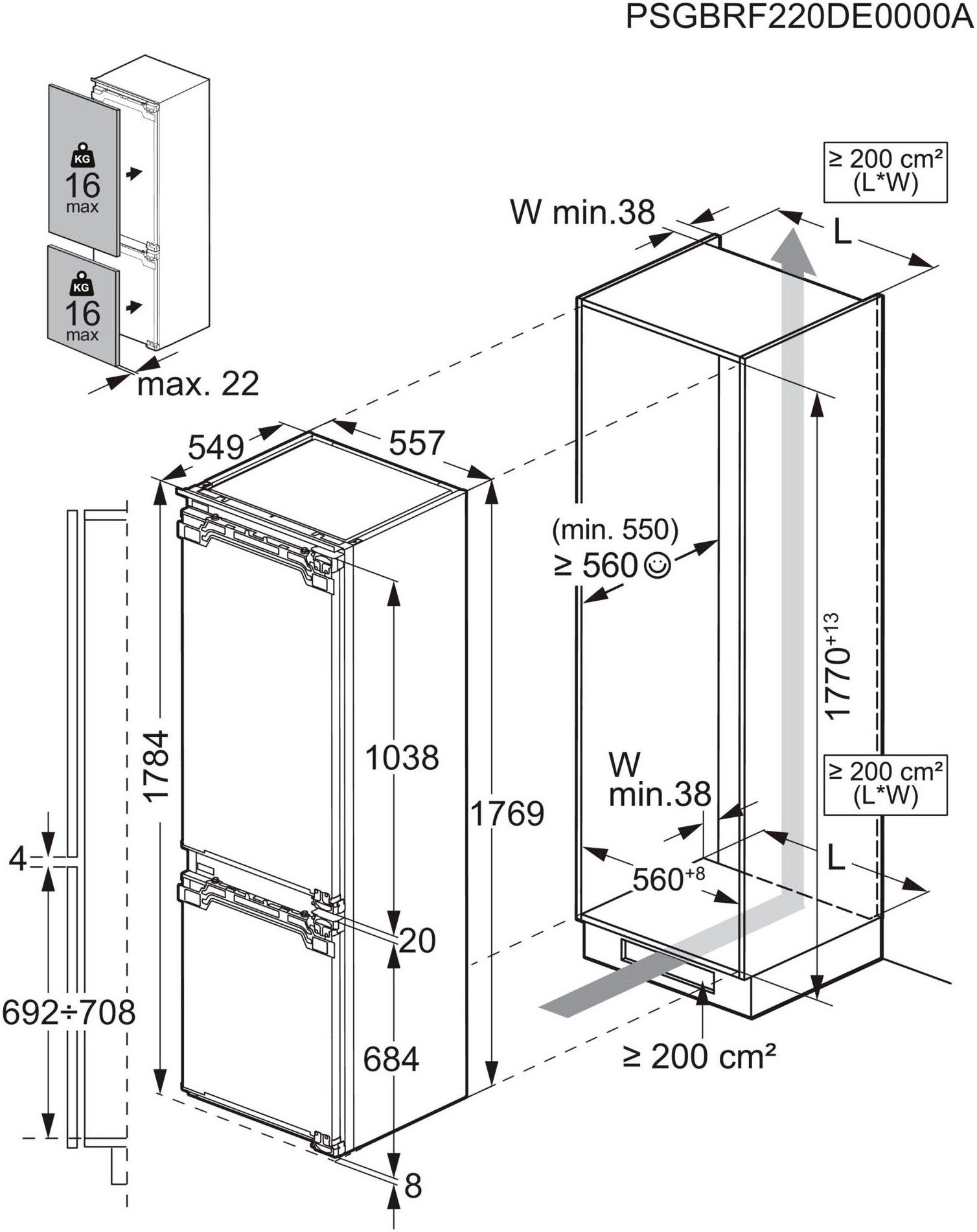 AEG-ELECTROLUX 925553051 - AEG Einbaukühlschrank mit Gefrierfach