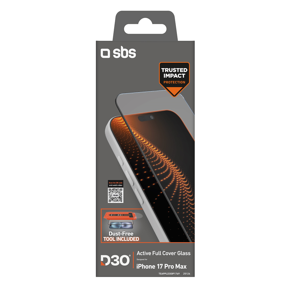 SBS TEAPPLD3OIP1769 - Protezione Schermo D3O iPhone 17 Pro Max