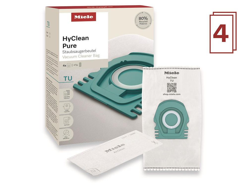 MIELE 12557060 - Sacchetti HyClean Pure TU Miele 4PZ+1Filtro