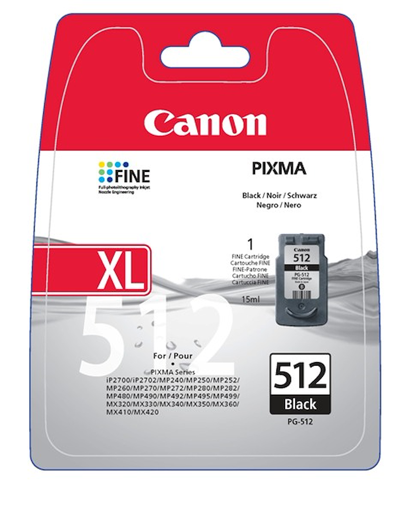 CANON 2969B001 - 2969B001 0629375 CART.INK-JET NERO 15ML SECURITY PG-512 EUR/OCN