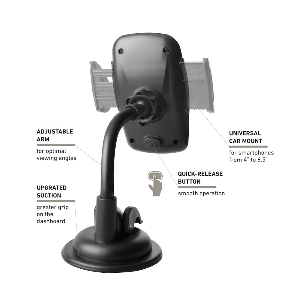 SBS TE0UCH20W - Supporto auto con attacco ventosa