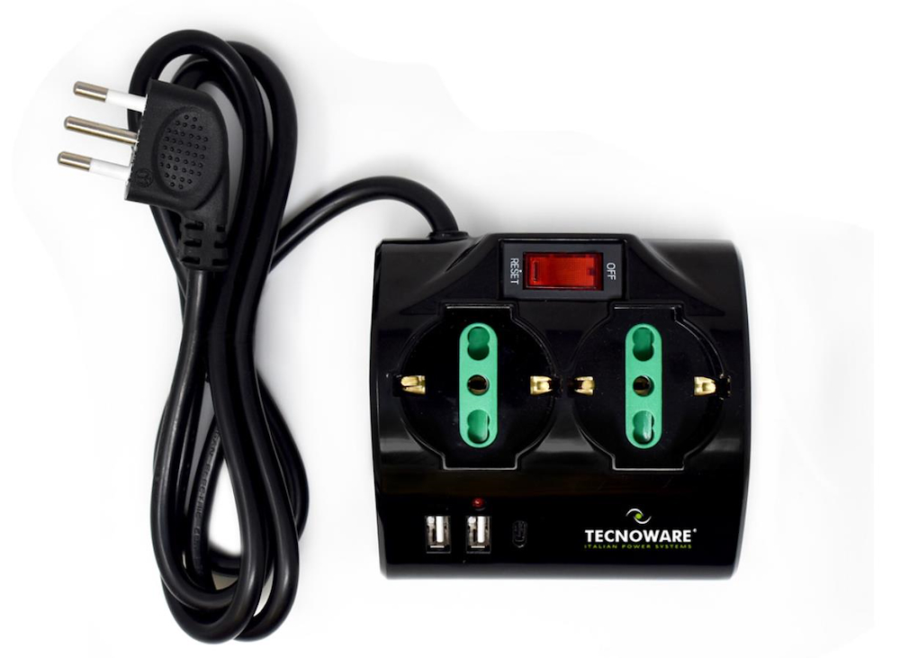 TECNOWARE FMP4IIGUSB - Steckdosenleiste 2 USB und 1 USB-C