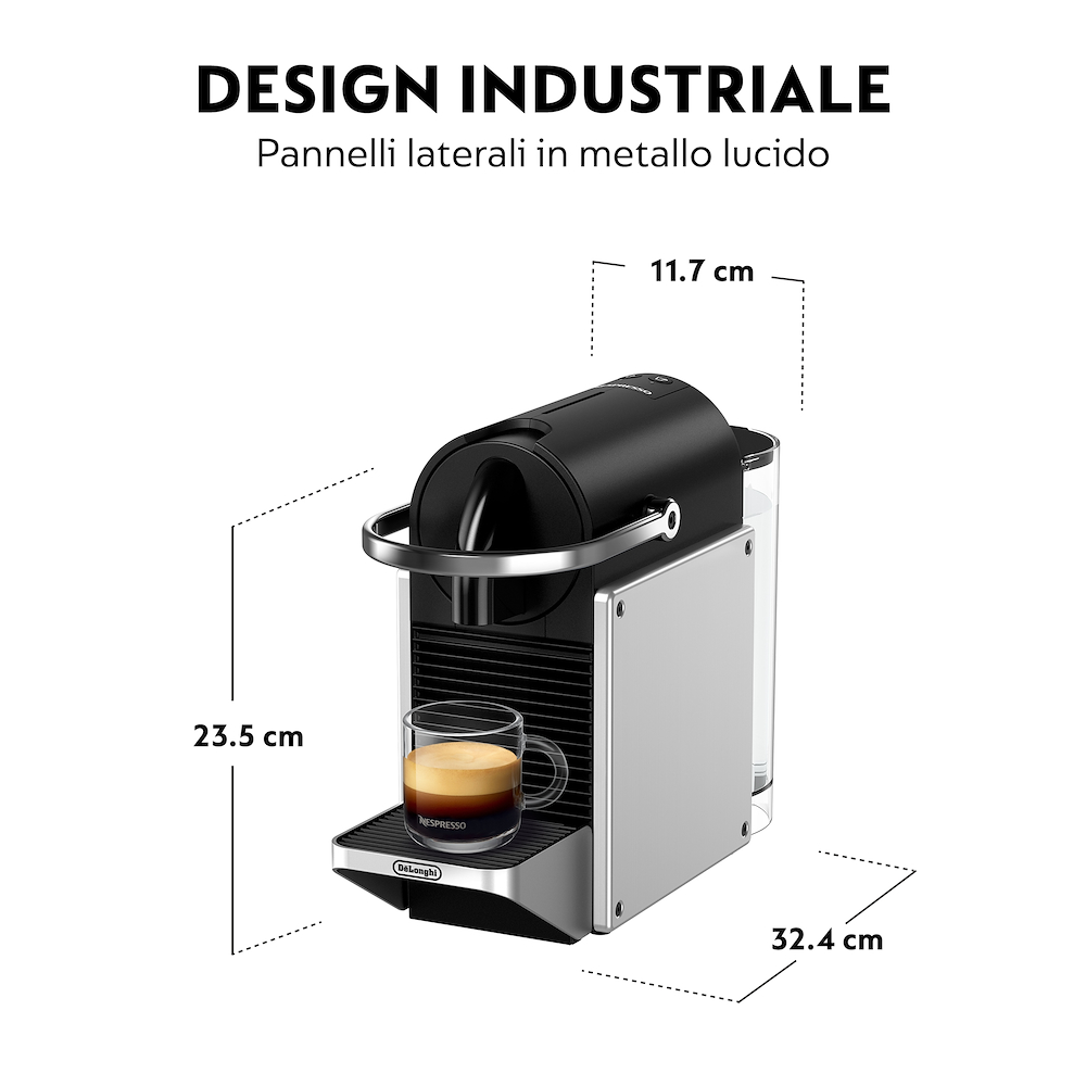 DE LONGHI EN127S - De'Longhi Nespresso Pixie EN127.S Macchina per caffè