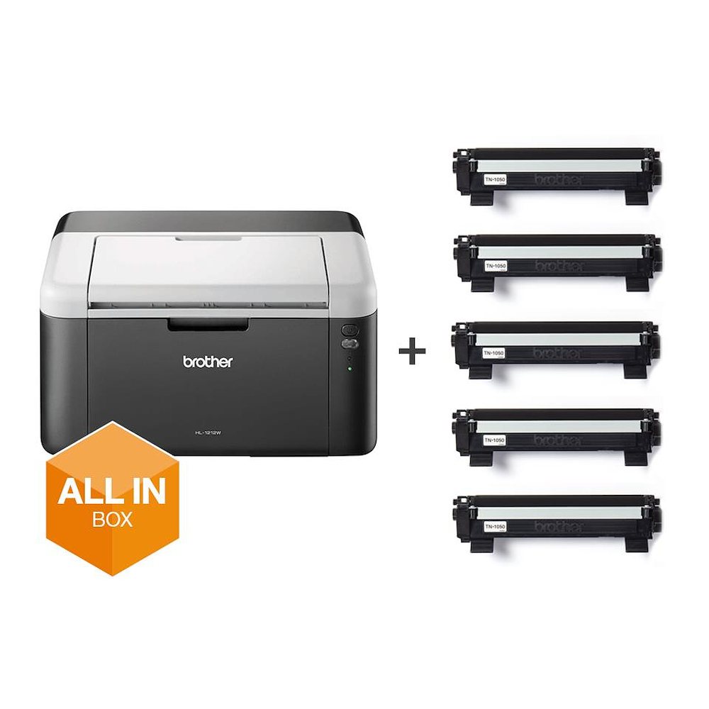 BROTHER HL1212WBUNDLE - Brother WLAN Laser Drucker kompakt