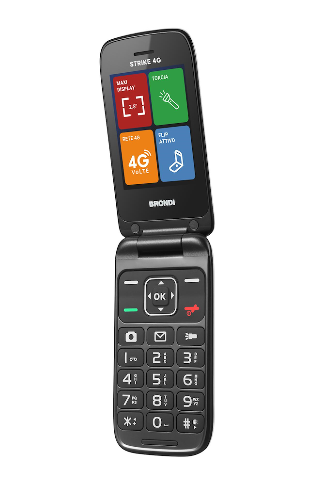 BRONDI STRIKE4GLIGHTGREY - Klapphandy 2.8" DUALSIM - Grau