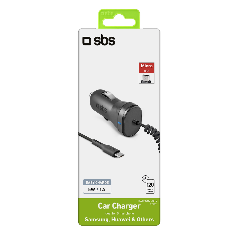 SBS TECRMICRO1ASTD - TECRMICRO1ASTD 0480439 CARICABATT.AUTO X CELL. 12/24V