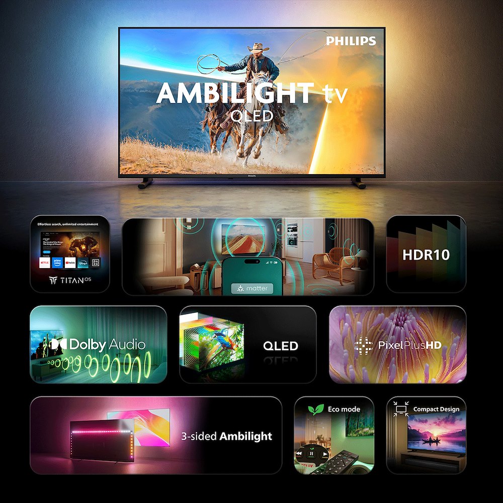 PHILIPS 32PQS6901 - QLED TV 32" FHD Ambilight