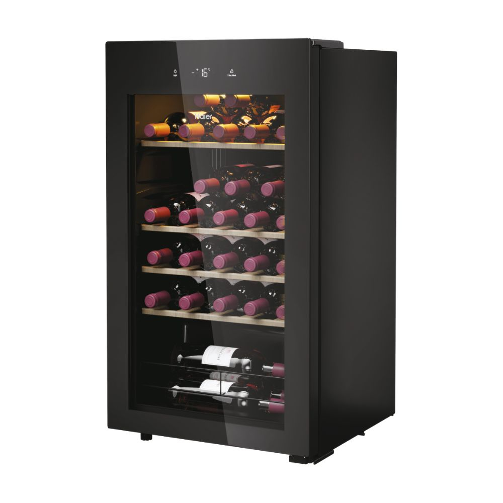 HAIER HWS34GGH1 - Weinkühlschrank 34 Flaschen Schwarz