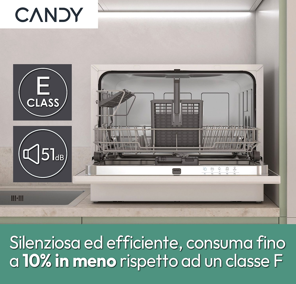 CANDY CP6E51LW - Candy 6 Plätze Geschirrspüler freistehend