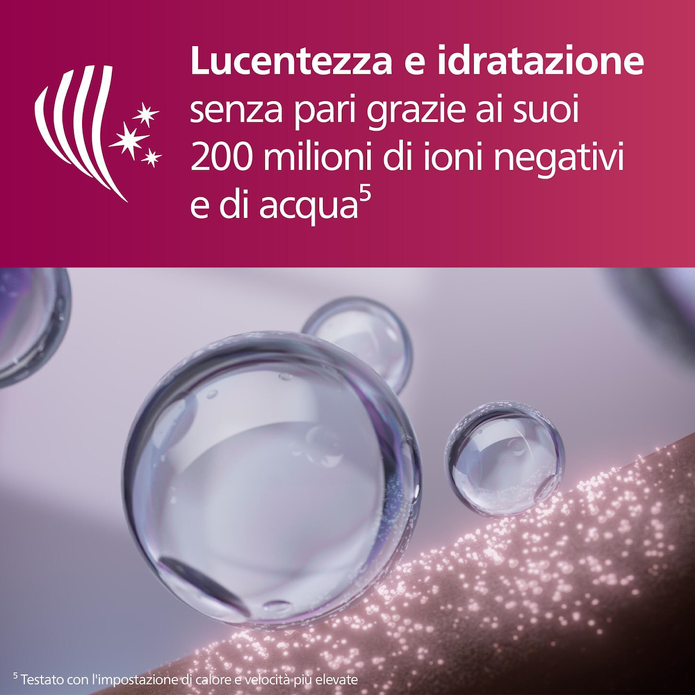 PHILIPS BHD839 - Asciugacapelli 1400W con 7 temperature