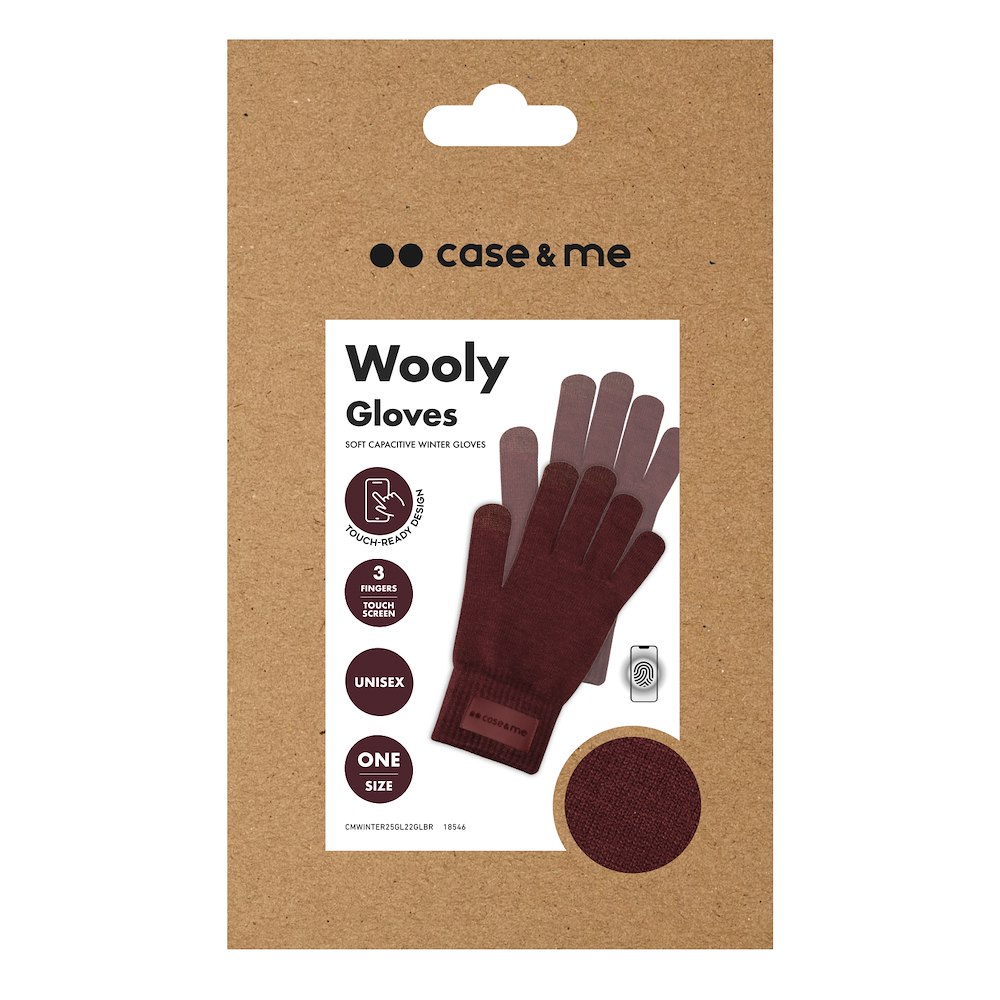 CASE&ME CMWINTER25GL22GLBR - Guanti Invernali Touch Marrone