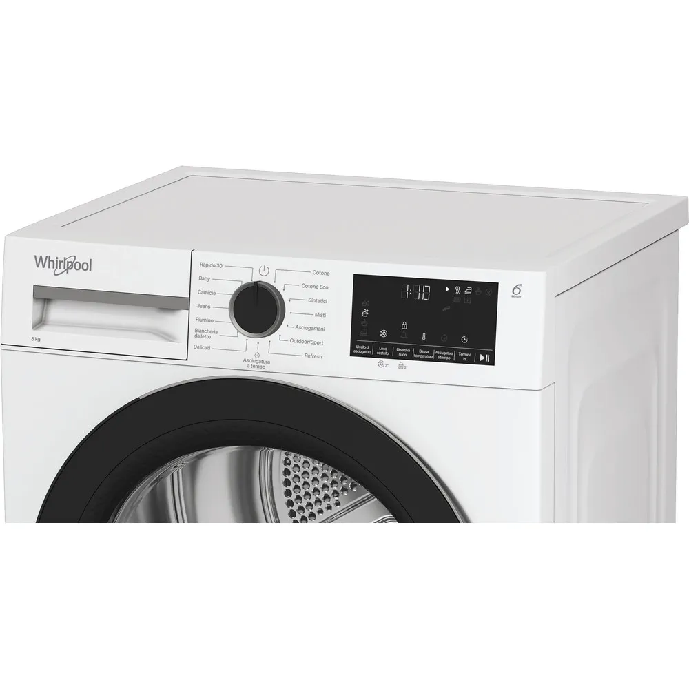 WHIRLPOOL CWD83MWBSIT - Wärmepumpen-Trockner 8 kg Weiss