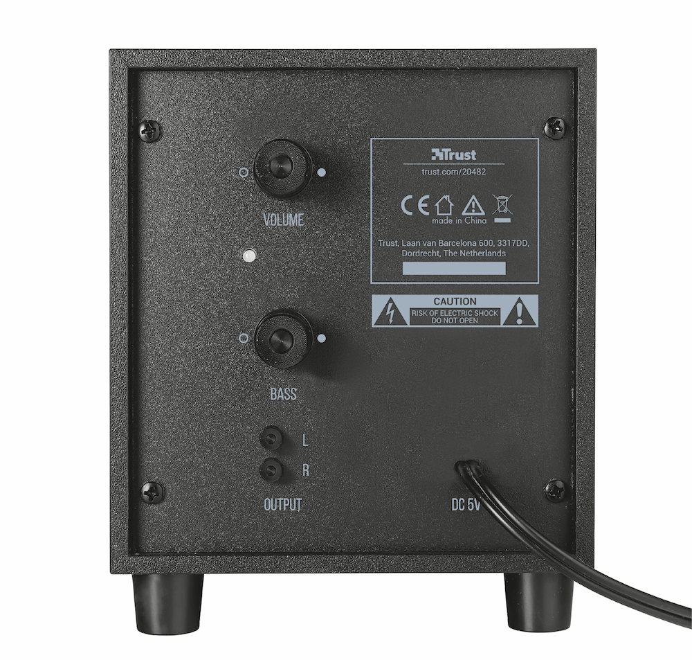 TRUST 20442 - 20442 0305798 CASSE PC 2.1 9W USB SUB.LEGNO AVORA NERO