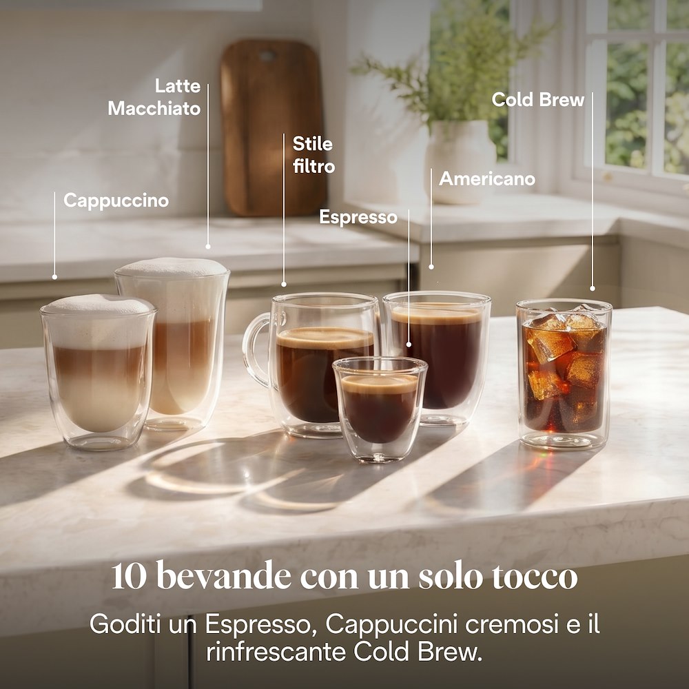 DE LONGHI 0132250225 - Macchina Caffè Automatica Rivelia