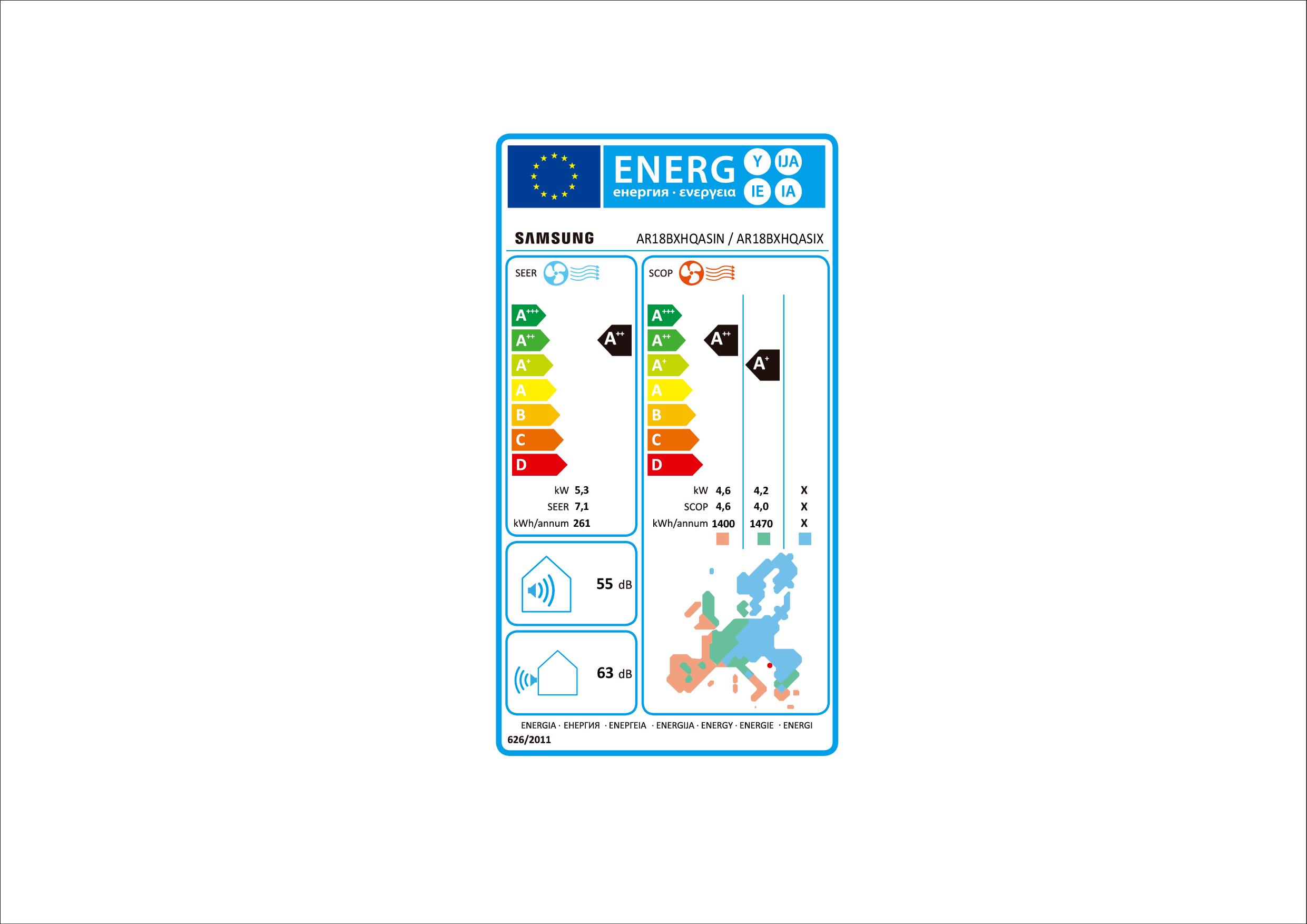SAMSUNG AR18BXHQASINEU - Inneneinheit 5.2kW Inverter Malibu