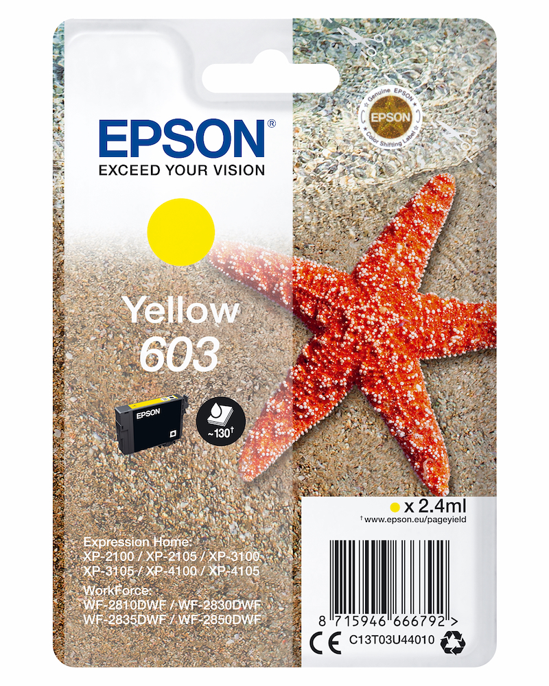 EPSON C13T03U44020 - C13T03U44020 0517618 CART.INK-JET STELLA MARINA 603 GIALLO