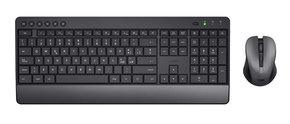 TRUST 24530 - Set Tastiera e Mouse Wireless Comfort
