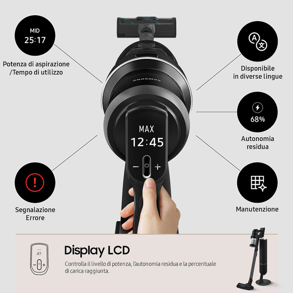 SAMSUNG VS28C9784QK - Samsung BESPOKE Jet AI Aspirapolvere senza fili VS28C9784QK