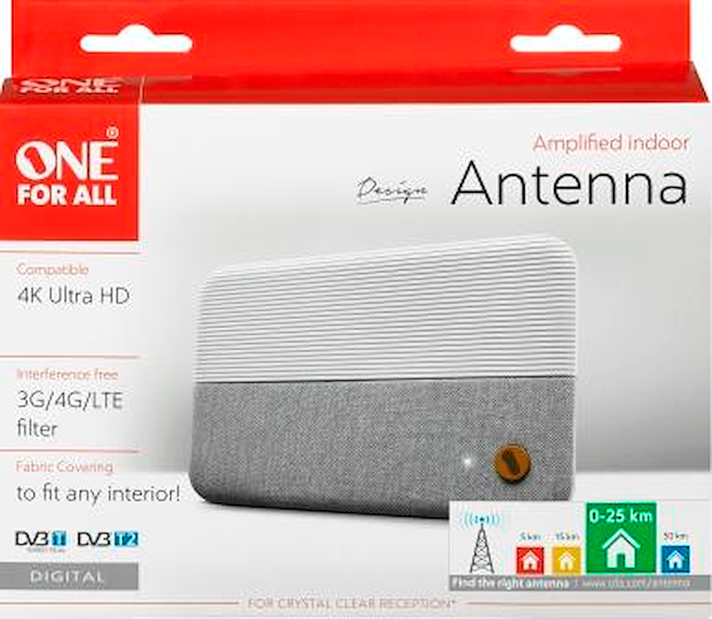 ONE FOR ALL SV9436NEW - Innenantenne 4K DVB-T2 mit 5G Filter ONE FOR ALL SV9436NEW - Innenantenne 4K DVB-T2 mit 5G Filter