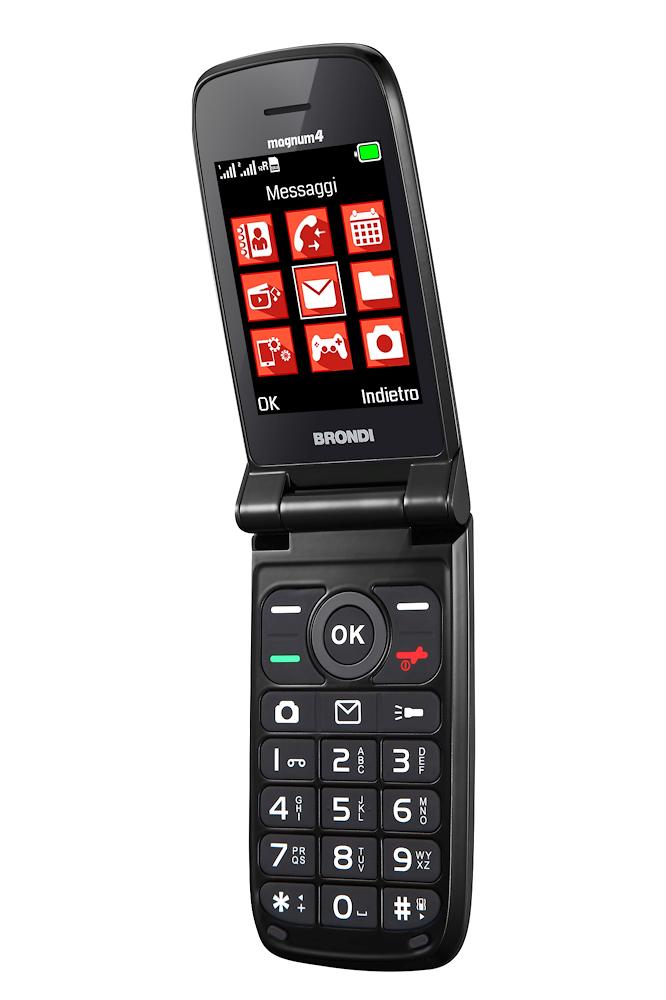 BRONDI MAGNUM4NERO - MAGNUM4NERO 0585449 CELL. QB 2.8" FLIP DUALSIM 1.3MP BT NERO
