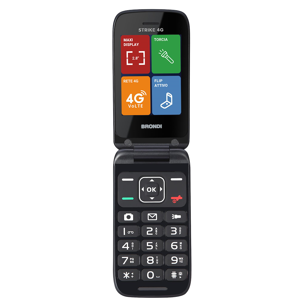 BRONDI STRIKE4GLIGHTGREY - Klapphandy 2.8" DUALSIM - Grau