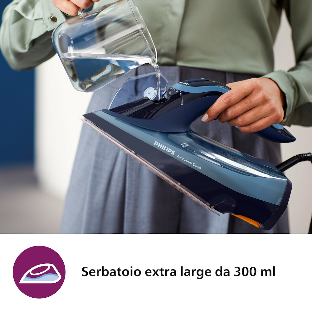 PHILIPS DST8020 - Ferro da Stiro 3000W SteamGlide