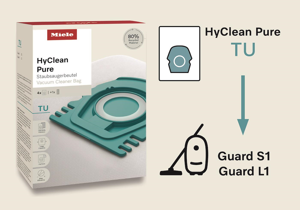 MIELE 12557060 - Sacchetti HyClean Pure TU Miele 4PZ+1Filtro