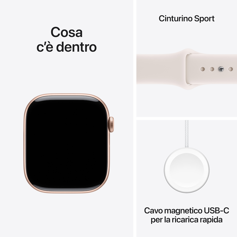 APPLE MEV64QLA - Orologio Series 11 46mm Oro Rosa
